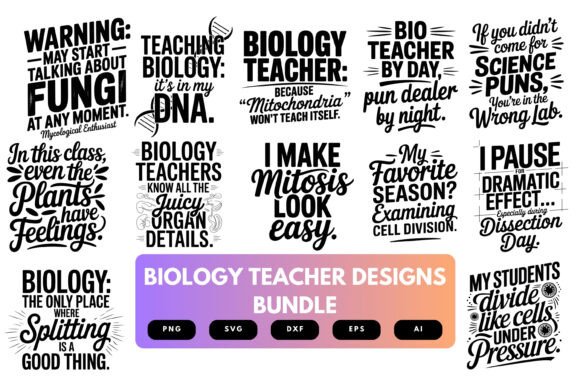 Biology Teacher SVG Bundle: Graphics for Crafts