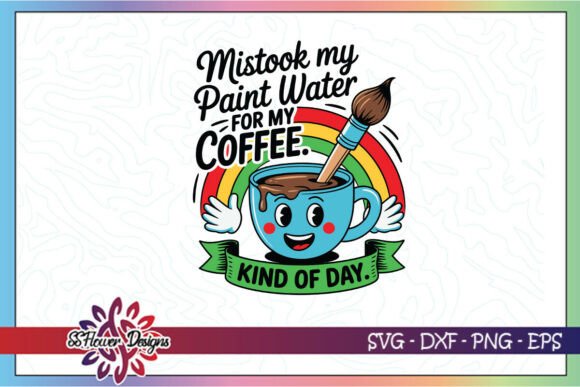 Paint Water Coffee Artist Teacher SVG for Crafts & Graphics