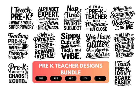 Pre K Teacher SVG Bundle: Graphics for Crafts