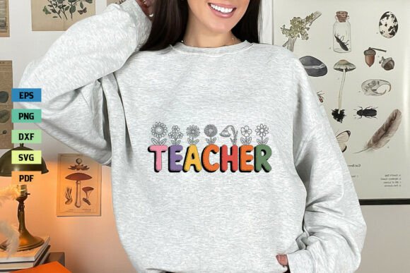 Retro Flower Teacher SVG: A Designer’s Review