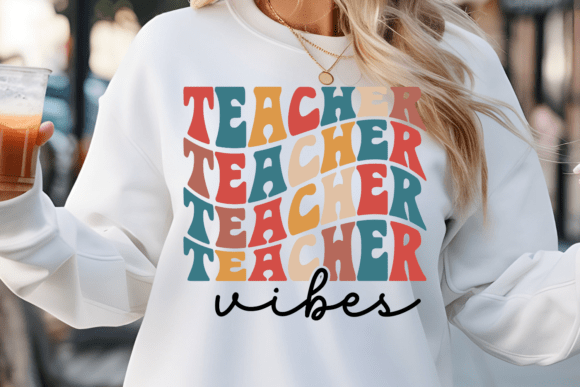 Retro Teacher Vibes: Graphics for Crafts