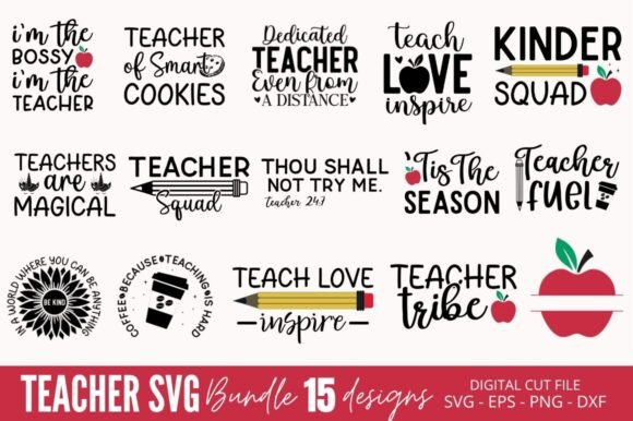 Teacher SVG Bundle: Graphics for Crafts