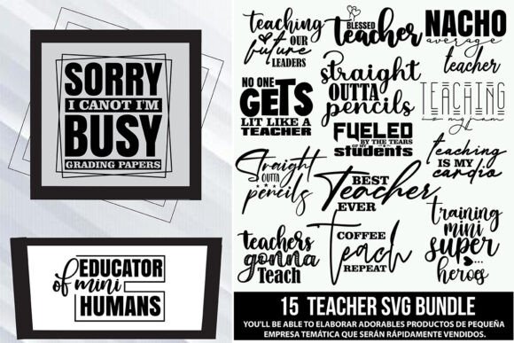 Teacher SVG Bundle: Graphics for Crafts & Blogs