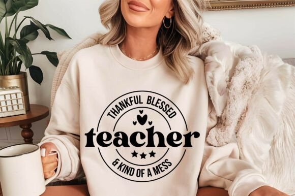 Thankful Blessed Teacher SVG for Crafts and Graphics